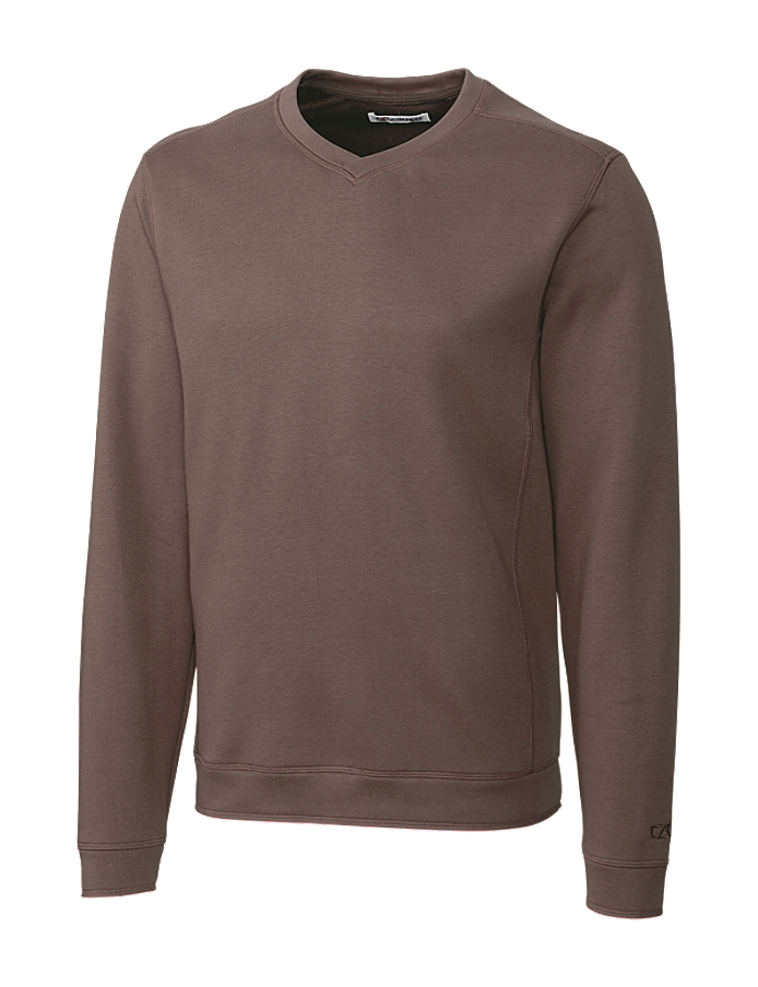 CUTTER & BUCK MCK00975 - Men's L/S Pima Decatur V-neck
