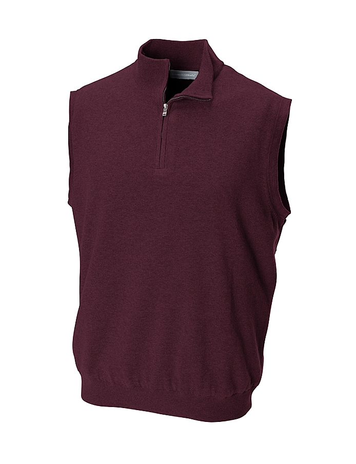 CUTTER & BUCK MCS01764 - Men's Sandpoint Half Zip Vest Wind Sweater