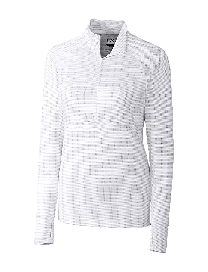 CUTTER & BUCK LCK08644 - Ladies' L/S Hamden Jacquard Half Zip