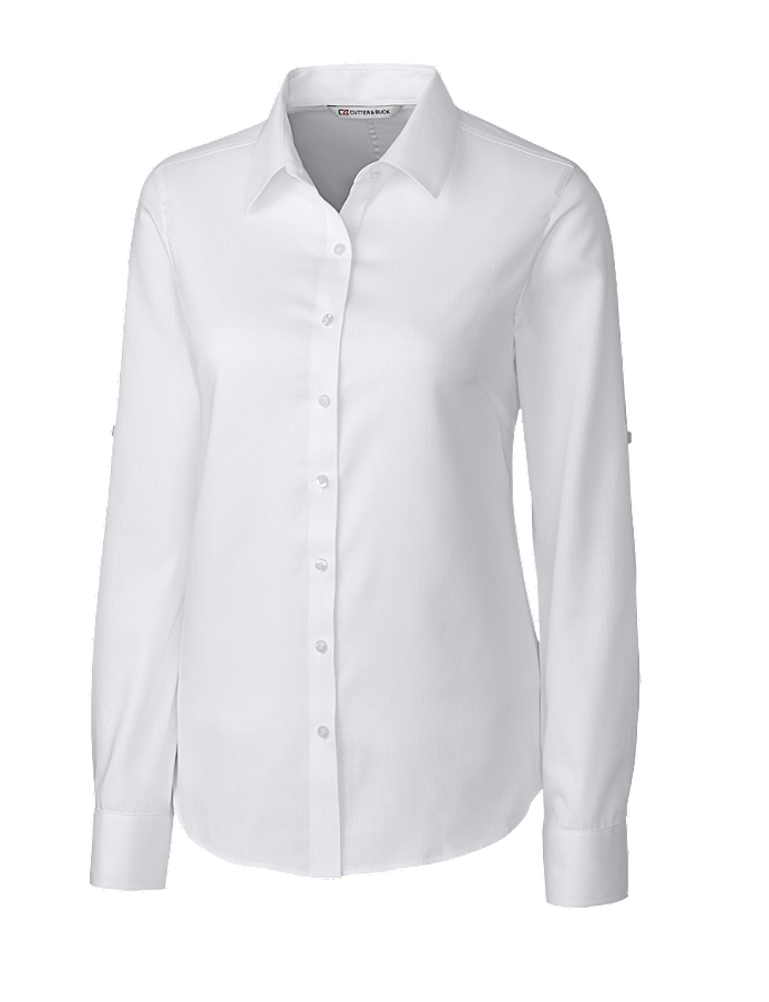CUTTER & BUCK LCW04149 - Ladies' L/S Epic Easy Care Mini Herringbone