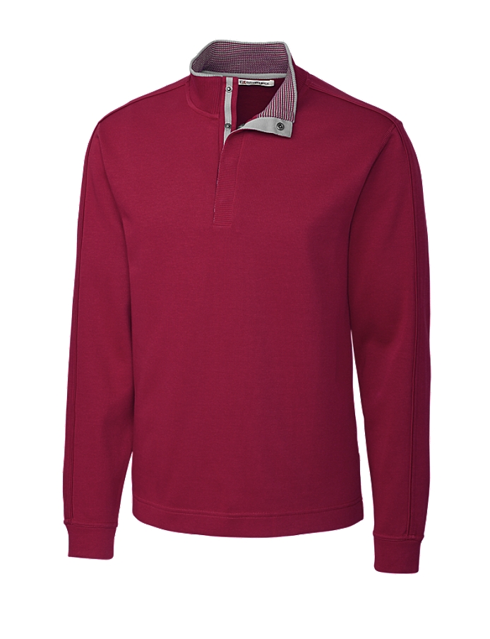 CUTTER & BUCK MCK00851 - Men's Fulltime Pima Snap Placket Overknit