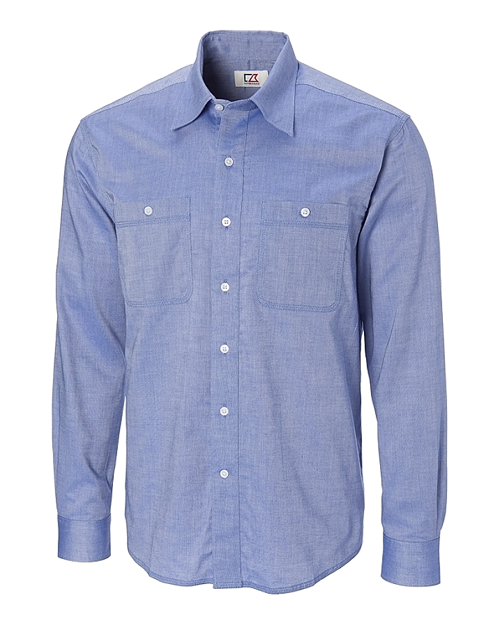 CUTTER & BUCK MCW01799 - Men's L/S Oxford Blakely Woven